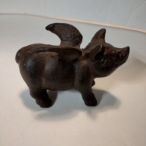 Cast Iron Flying Pig Wings Decorative Farmhouse Decor Paperweight